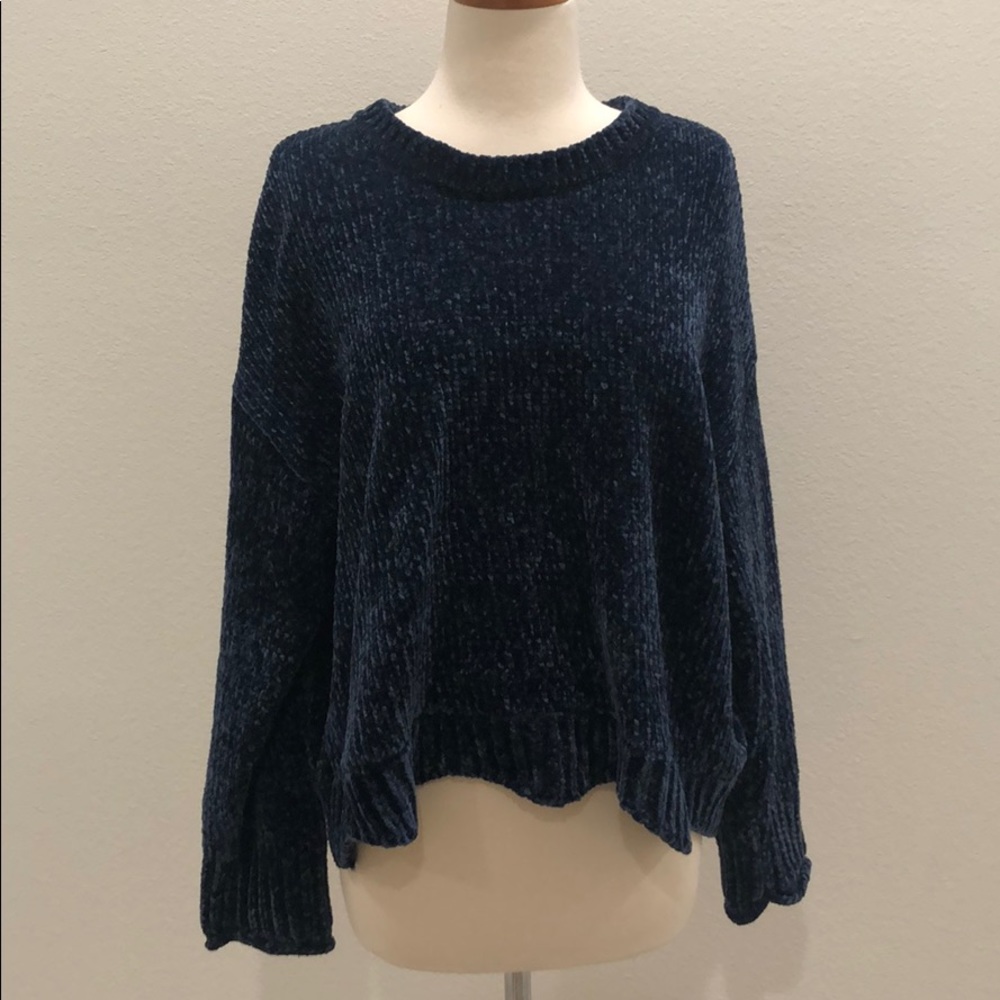 NWOT Zara Knit Chenile Sweater L